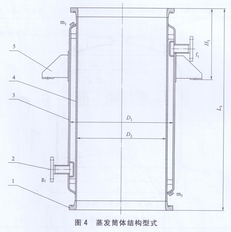 蒸發(fā)筒體結(jié)構(gòu)型式圖